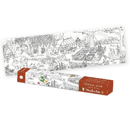 Le Jardinier Giant Colouring Poster by Moulin Roty