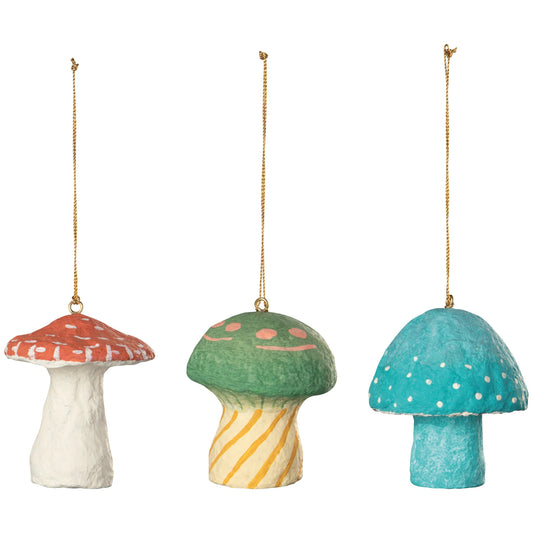 Mache Ornaments - Mushroom Gems