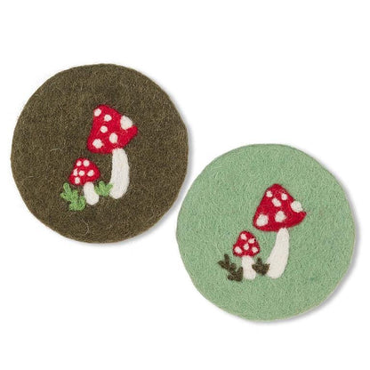 Mushroom Felt Wool Coasters