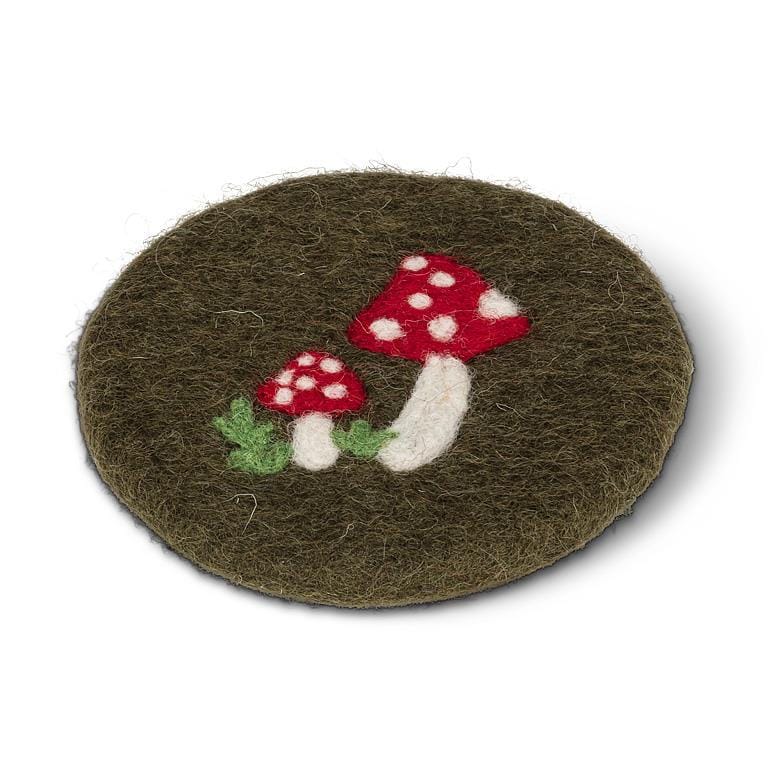 Mushroom Felt Wool Coasters