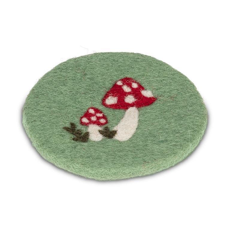 Mushroom Felt Wool Coasters