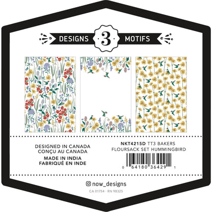 Kitchen Tea Towels Floursack 100% Cotton - Set of 3 Hummingbird | prettycleanshop