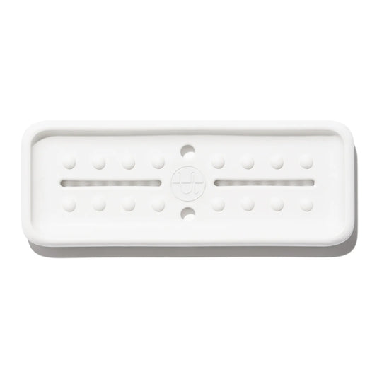 Silicone Bar Rectangle Dish Reversible - White - Notice Hair Co