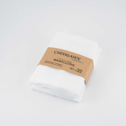 Organic Cotton Muslin Washcloth • Kitchen Cloth • Hankie • Napkin •