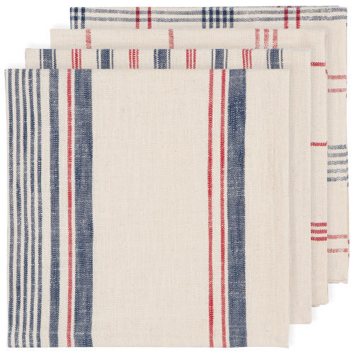Organic Cotton Vintage French Napkins Set of 4 Bastien