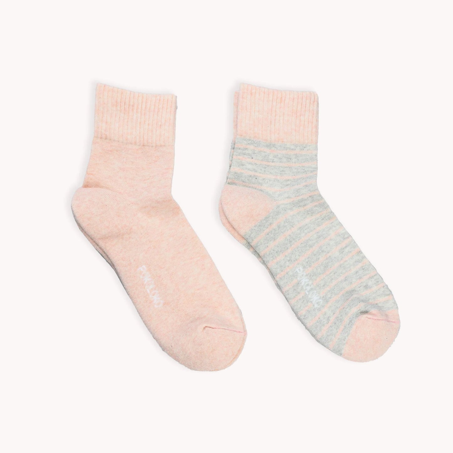 Striped-Solid Pima Socks - Pack of 2