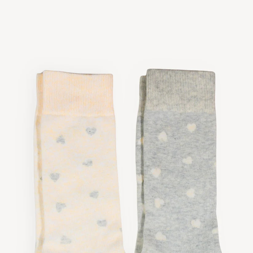 Pima Socks - Have a Heart - Pack of 2 Grey