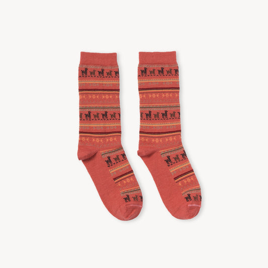 Alpaca Socks - Print - Sahara