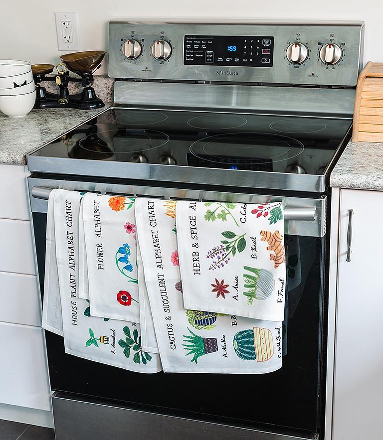 Plant Alphabet Kitchen Towel