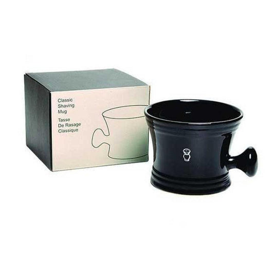 Porcelain Apothecary Shaving Mug - Black