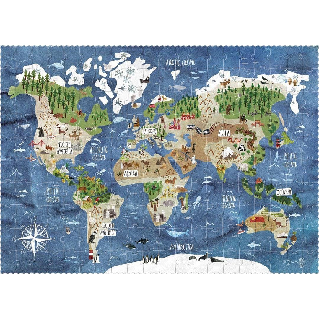 Puzzle & Observation Cards Discover the World 200pc-Jigsaw Puzzles-Pretty Clean Shop