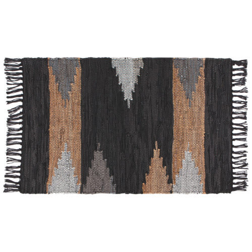 Recycled Leather Chindi Rugs