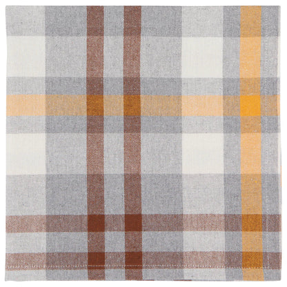 Recycled Napkins Second Spin Plaid Maize - Set of 4