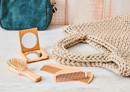Pocket Hairbrush with Wooden Pegs