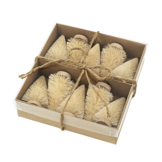 Sisal Bottle Brush Trees S/10