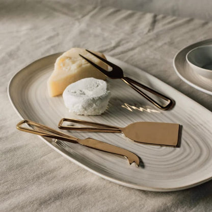 Gold Cheese Knives - Set of 3