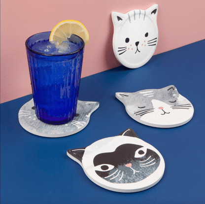 Ceramic Soak Up Coaster - Cats Meow