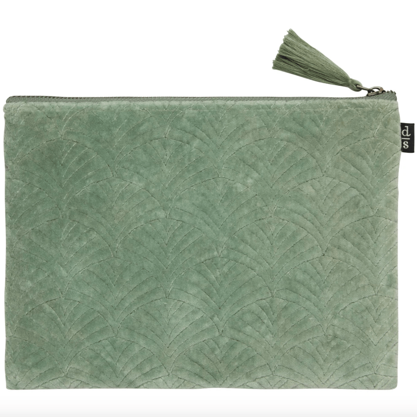 Quilted Velvet Flat Pouch