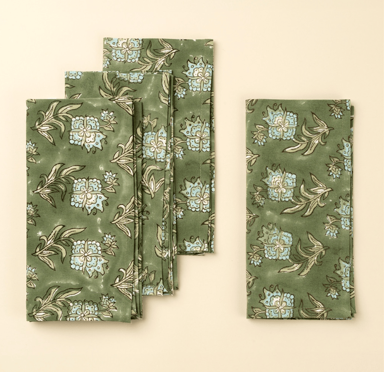 Block Print Napkins (Set of 4) | prettycleanshop