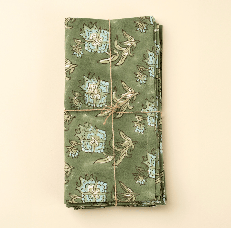 Block Print Napkins (Set of 4) | prettycleanshop