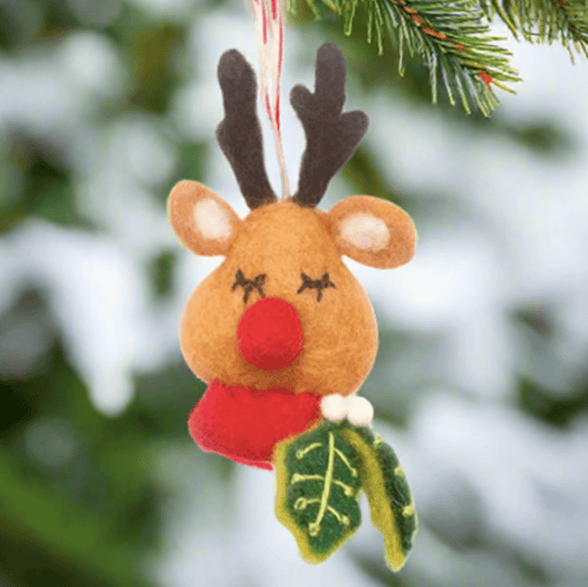 Sleeping Rudolph Ornament