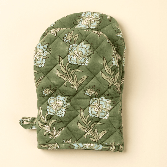 Block Print Oven Mitt | prettycleanshop.myshopify.com