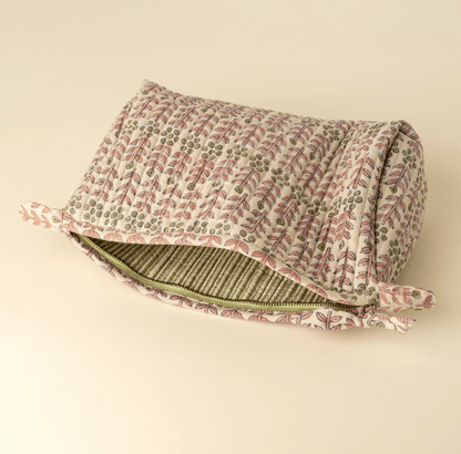 Floria Block Print Pouch | prettycleanshop