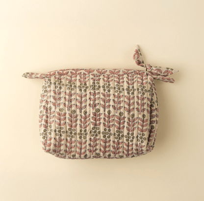 Floria Block Print Pouch | prettycleanshop