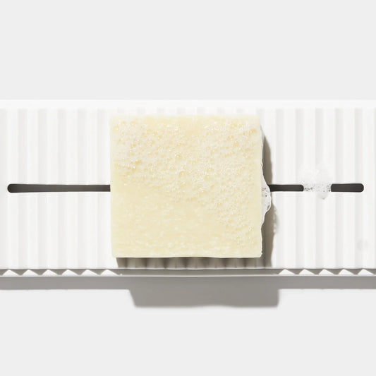 Silicone Bar Rectangle Dish Reversible - White - Notice Hair Co