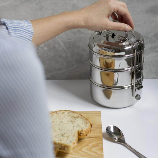 Stainless Steel Tiffin 3-tier 6in