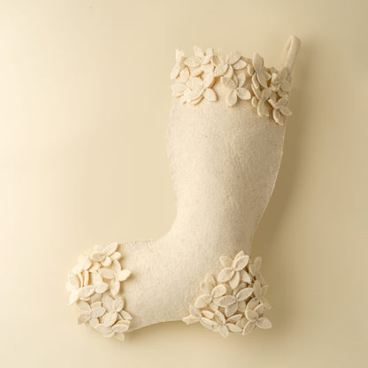 Winter Bloom Felt Stocking