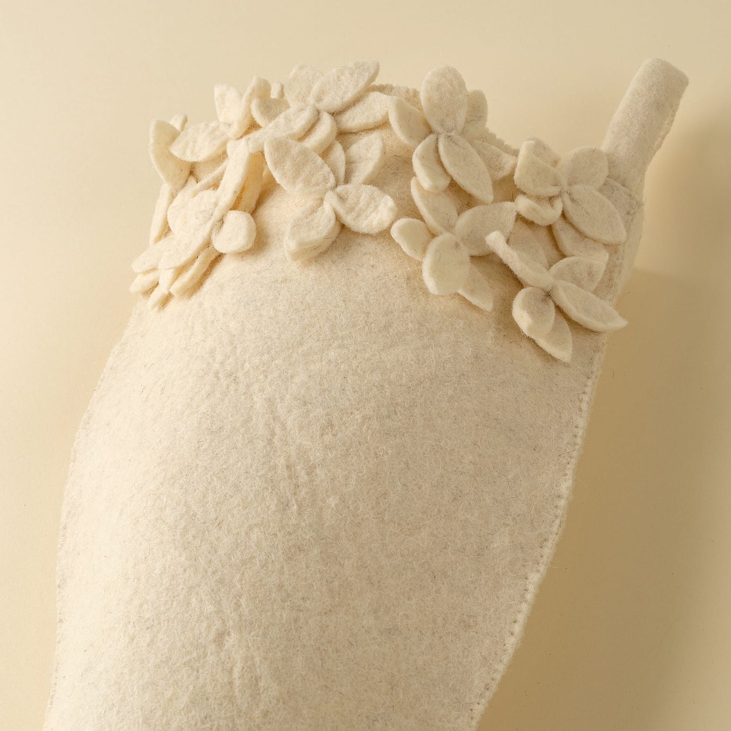 Winter Bloom Felt Stocking