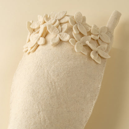 Winter Bloom Felt Stocking