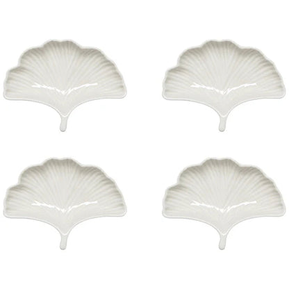 Stoneware Dip Dish - Ginkgo Oyster Set of 4