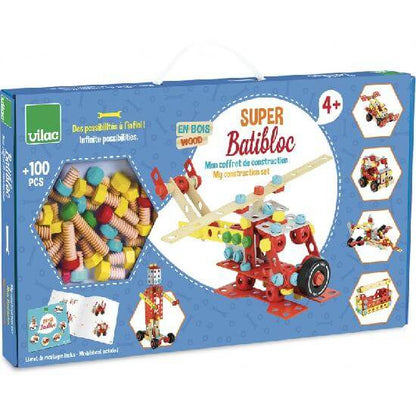 Super Batiblock Wooden Construction Set-Construction Set Toys-Pretty Clean Shop