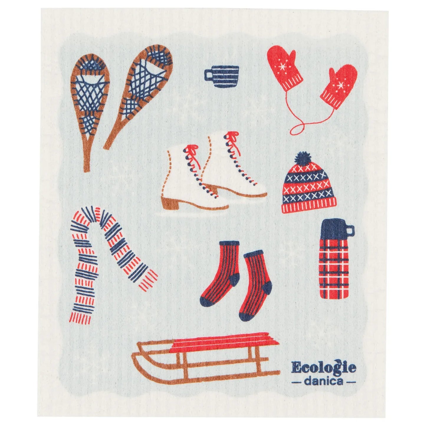 Reusable Swedish Dishcloth / Sponge - Holiday/Winter Themed | prettycleanshop