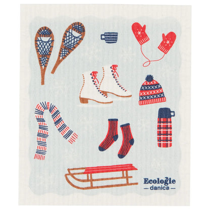 Reusable Swedish Dishcloth / Sponge - Holiday/Winter Themed | prettycleanshop