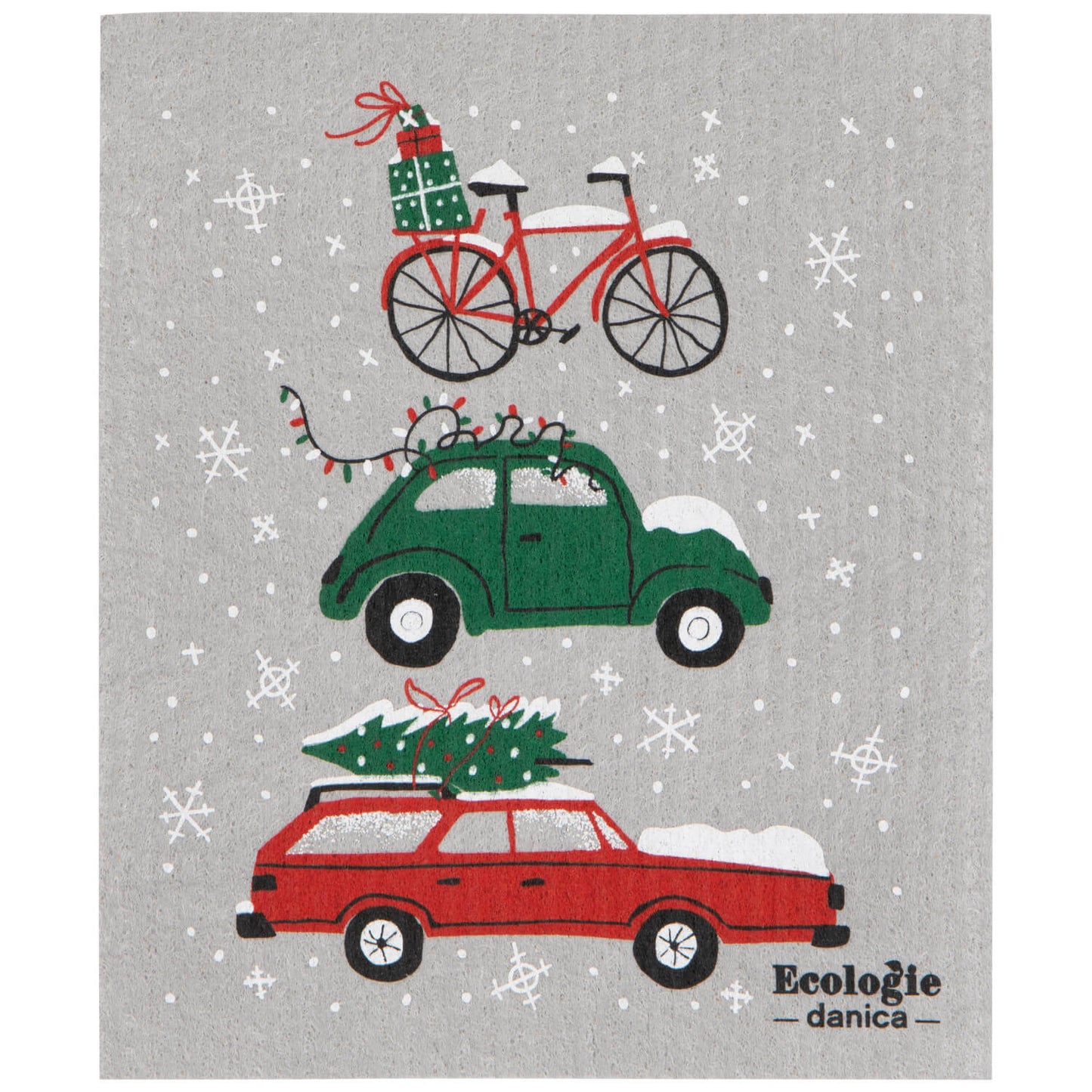 Reusable Swedish Dishcloth / Sponge - Holiday/Winter Themed