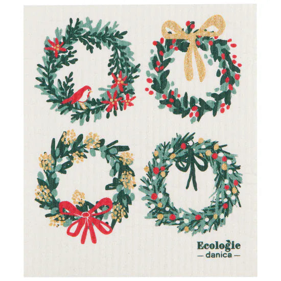 Reusable Swedish Dishcloth / Sponge - Holiday/Winter Themed | prettycleanshop