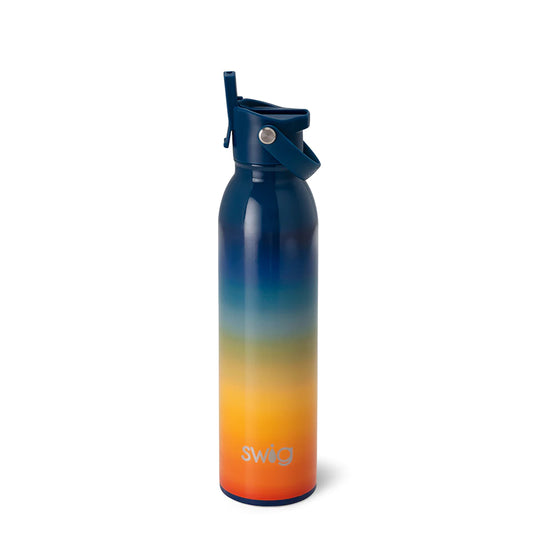 Flip Sip Water Bottle (20oz) - Retro Rainbow - Swig Life