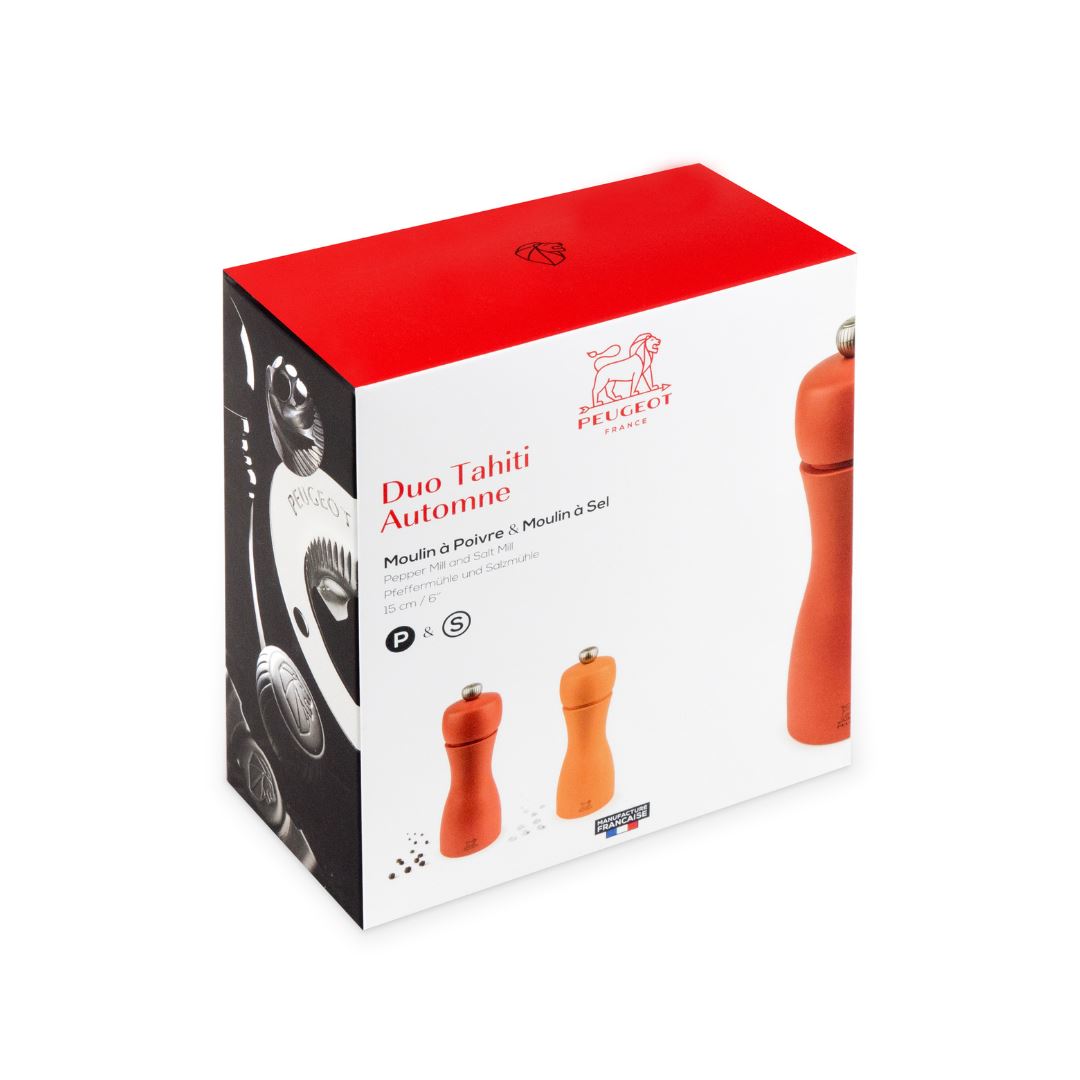 Tahiti Duo Salt & Pepper Mill Set - Autumn Orange