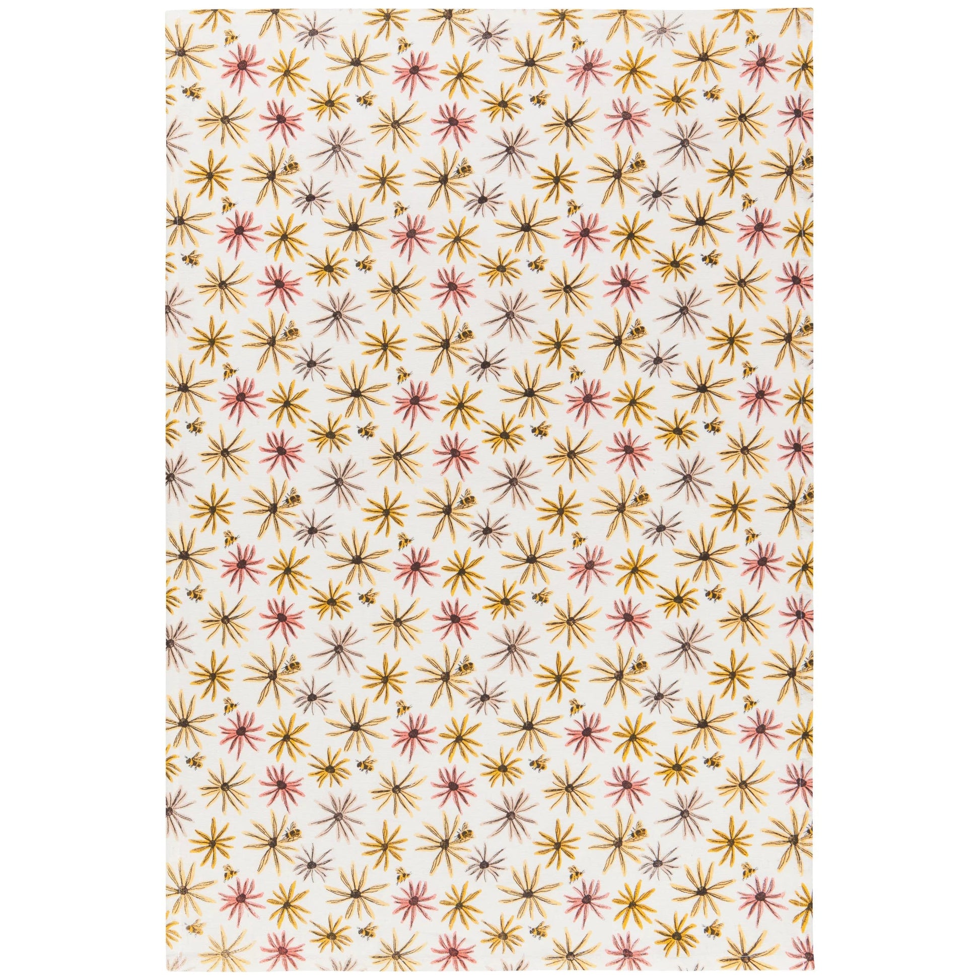 Tea Towels Floursack 100% Cotton - Set of 3 Bees & Blooms