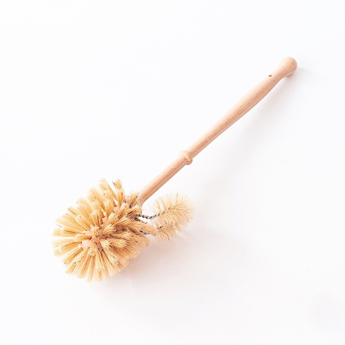 [EI] Toilet Brush With Edge Cleaner in Wooden Stand