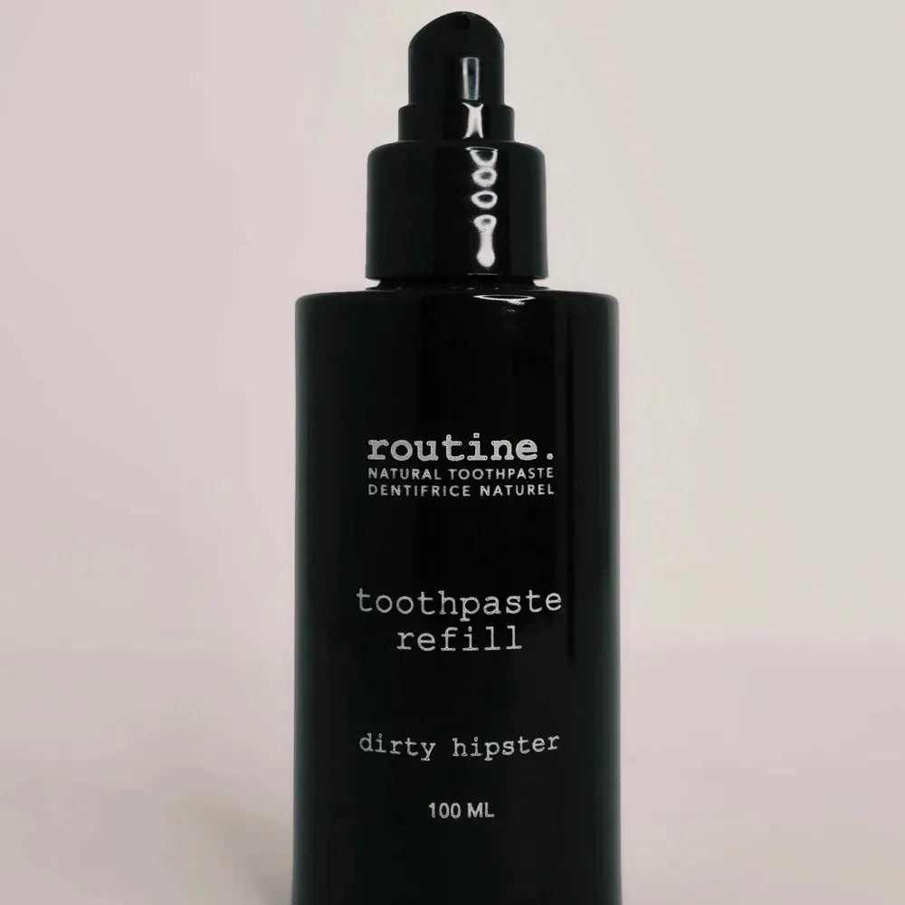 Empty Dirty Hipster Toothpaste Bottle - Refillable with Pump