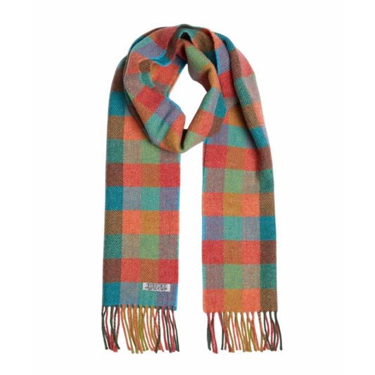 Multi-Colour Block Lambswool Scarf