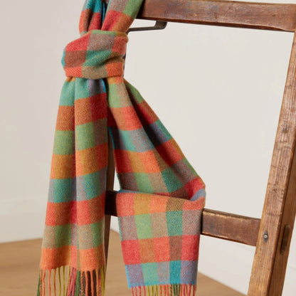 Multi-Colour Block Lambswool Scarf
