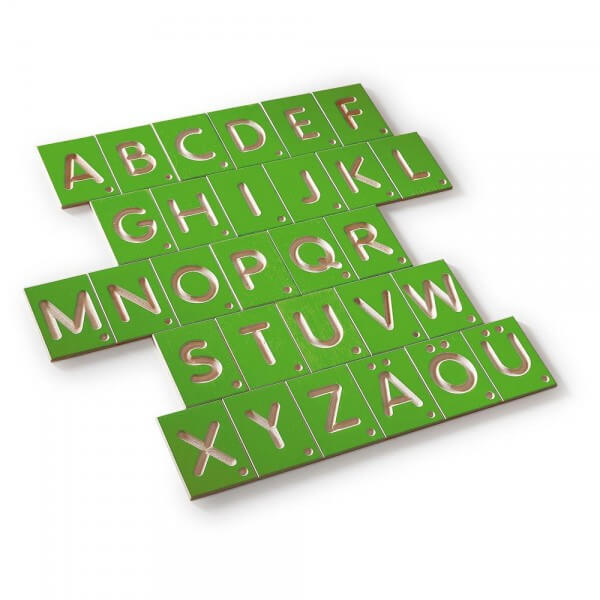 Uppercase Letters Wooden Educational Game by Erzi