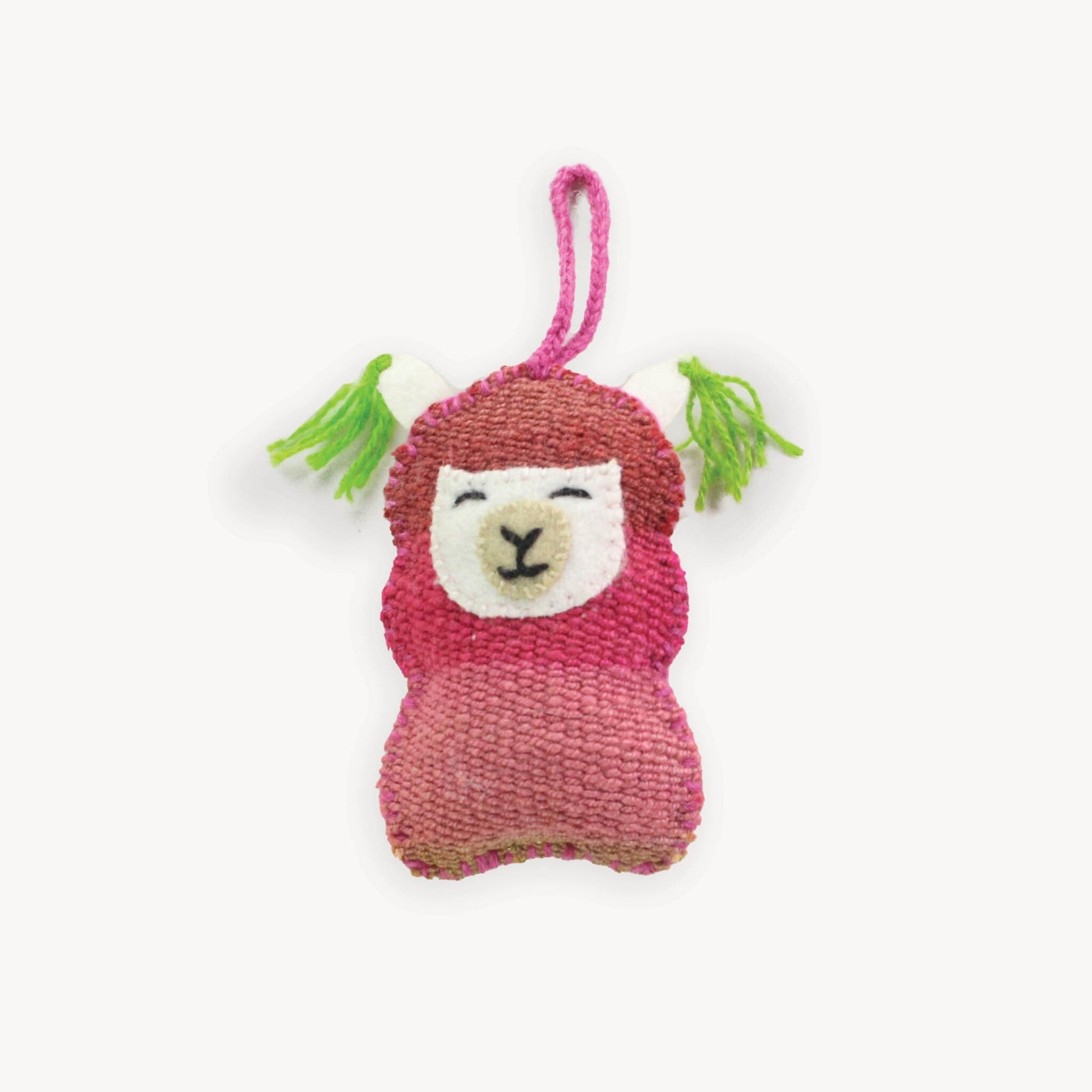 Vintage Hand Embroidered Ornament - Alpaca