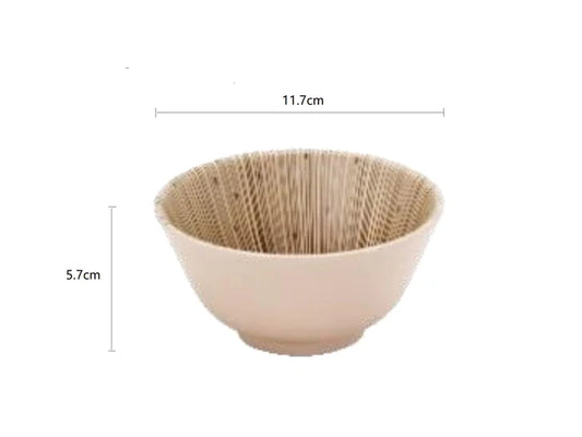 [EI] Mino Yaki Qian White Lines Small Bowl