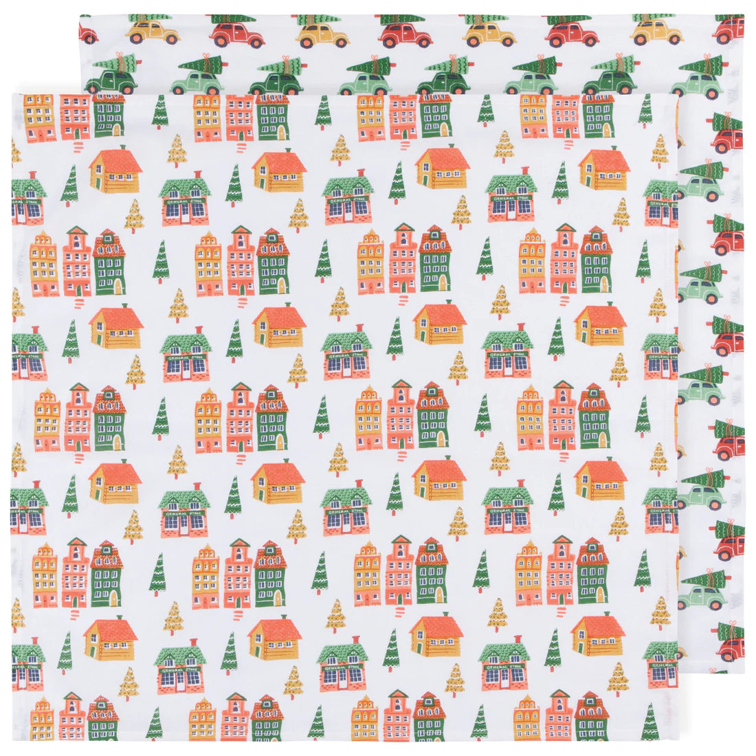 [EI] Kitchen Tea Towels Floursack 100% Cotton - Holiday Sets of 2